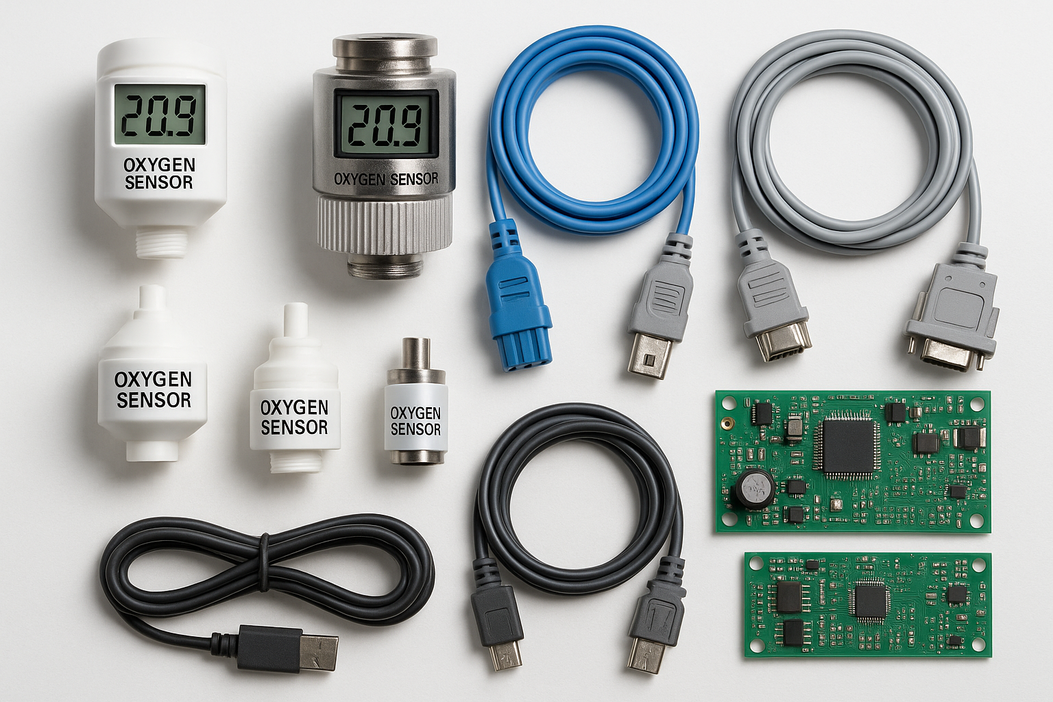 medical oxygen sensors and medical cables and electronic cables and medical PCBs